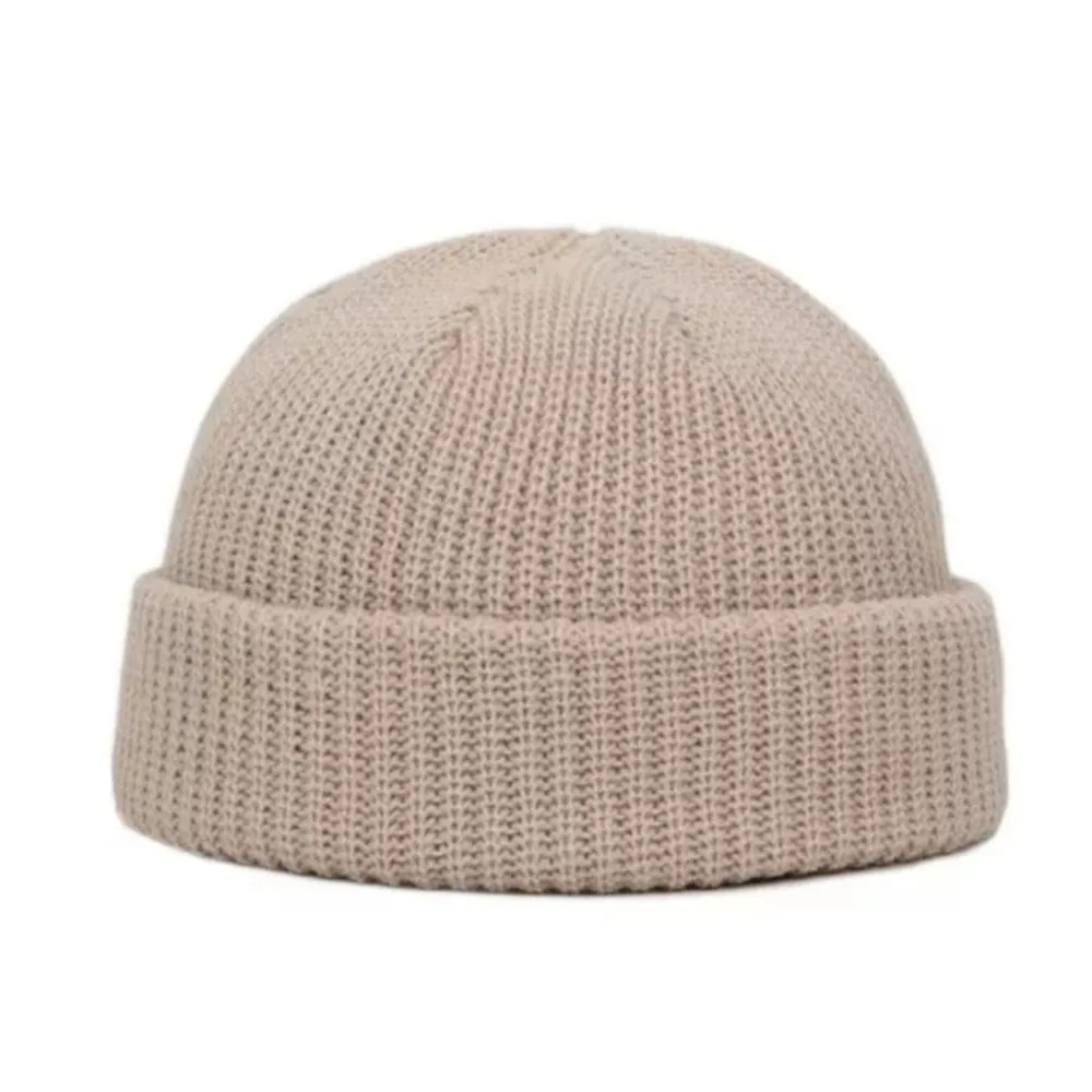 Casual Korean Style Knitted Hats Short Flanged Hip Hop Hat Warm Fisherman Beanies Autumn and Winter