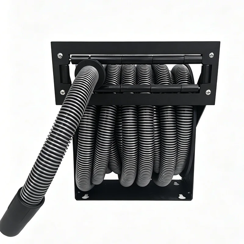 Vacuum Hose Reel with 30ft 10 meters Extension Retractable Hose, 1-1/4'' Wall Mount Vacuum Replaceable Hose Suitable