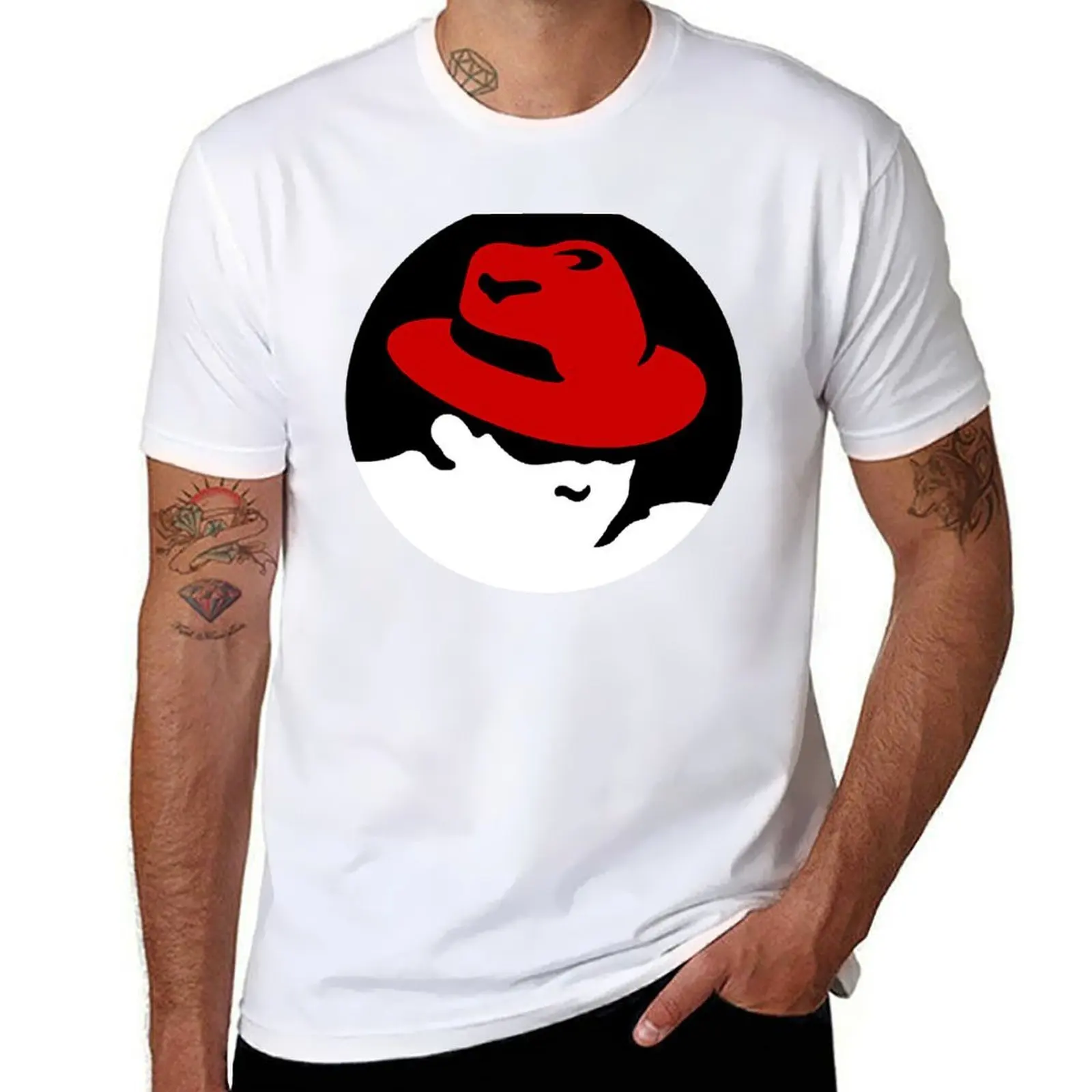 

linux redhat sticker T-Shirt t shirts for man cotton man t shirts graphic T-Shirt
