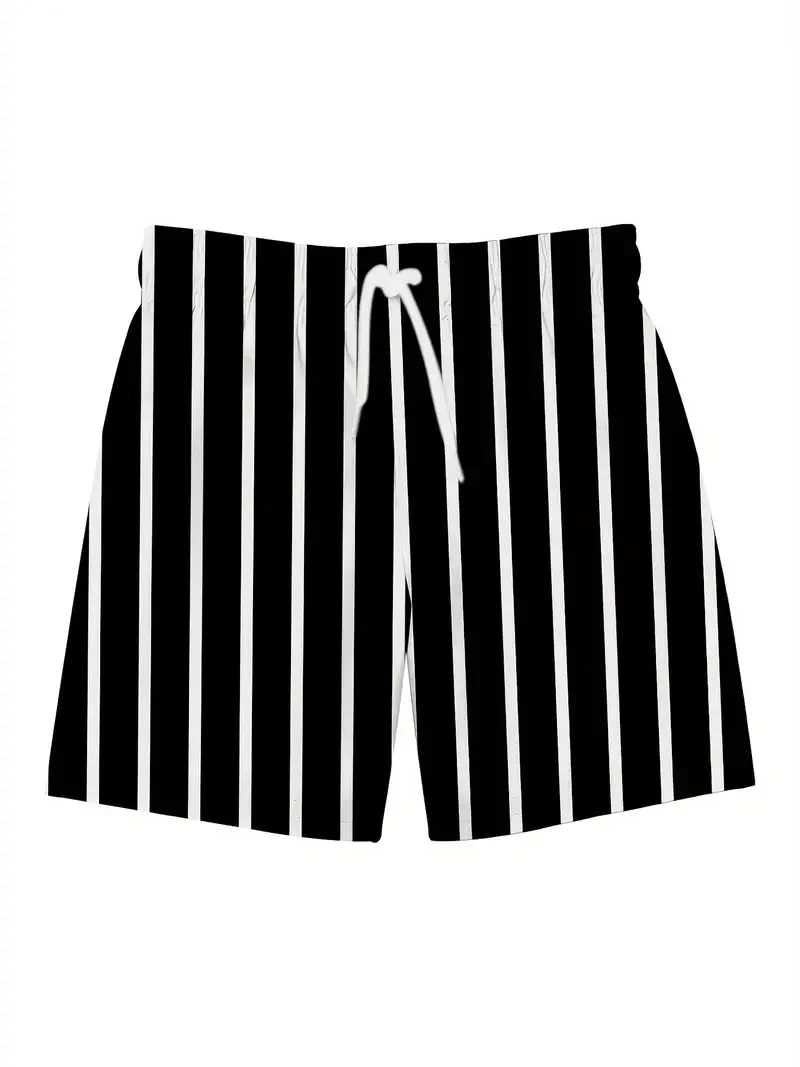 

Men's Stripe 3D Print Beach Shorts Casual Unisex Gym Fitness Men's Summer Women Shorts Sport Beach Shorts