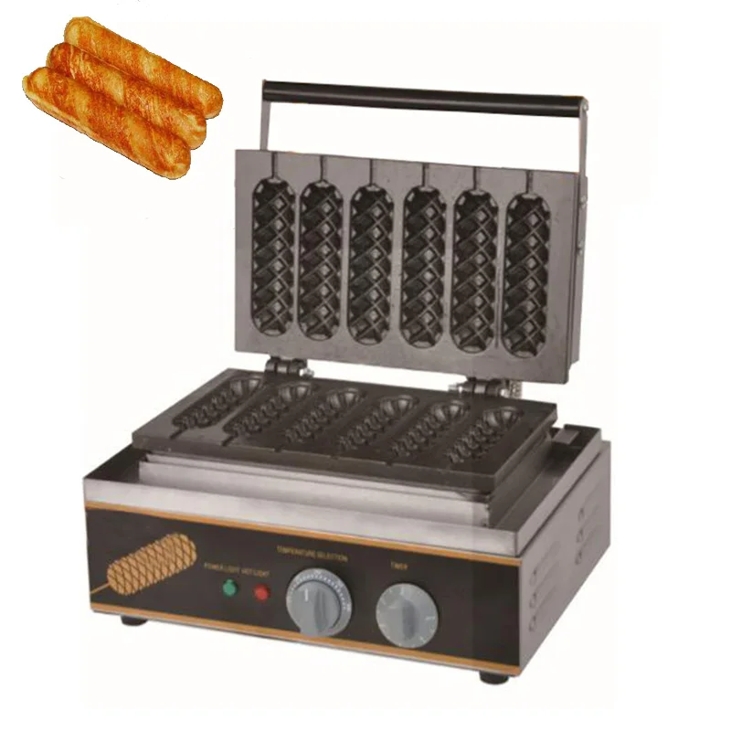 

Free Shipping CE Electric Muffin French Hot Dog Making Waffle Machine 110V Or 220V