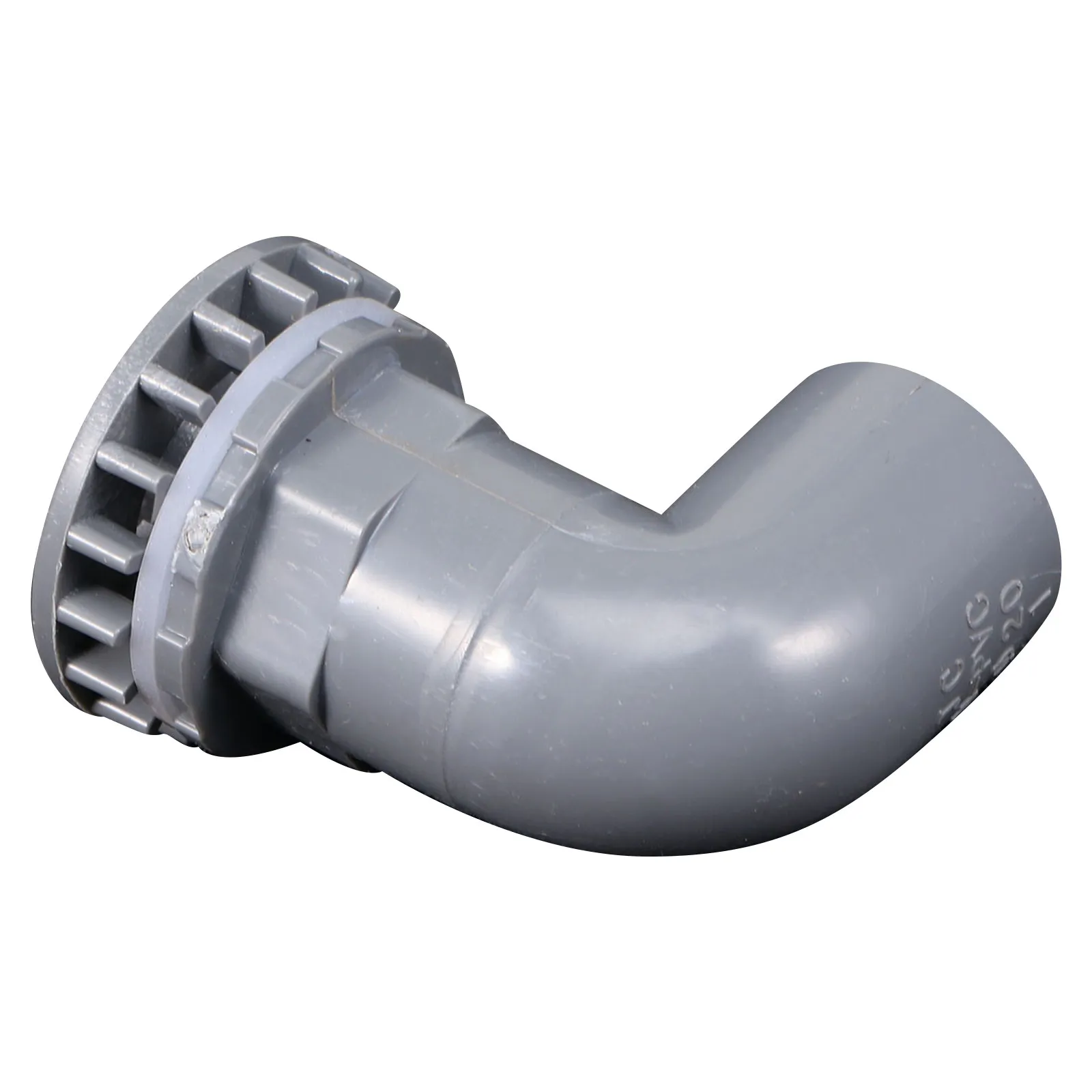 Thickened L Shape PVC Drain Pipe Fitting for Fish Tank Aquarium Water Tank Bulkhead Adapter Drainage System 20Mm Id Grey