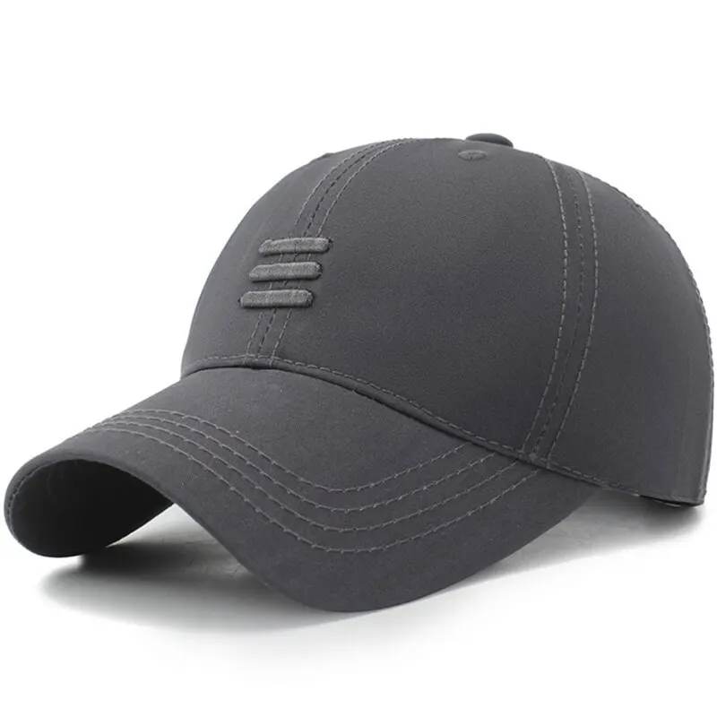 Three Horizontal Lines Embroidery Baseball Caps Spring and Autumn Outdoor Adjustable Casual Hats Sunscreen Hat