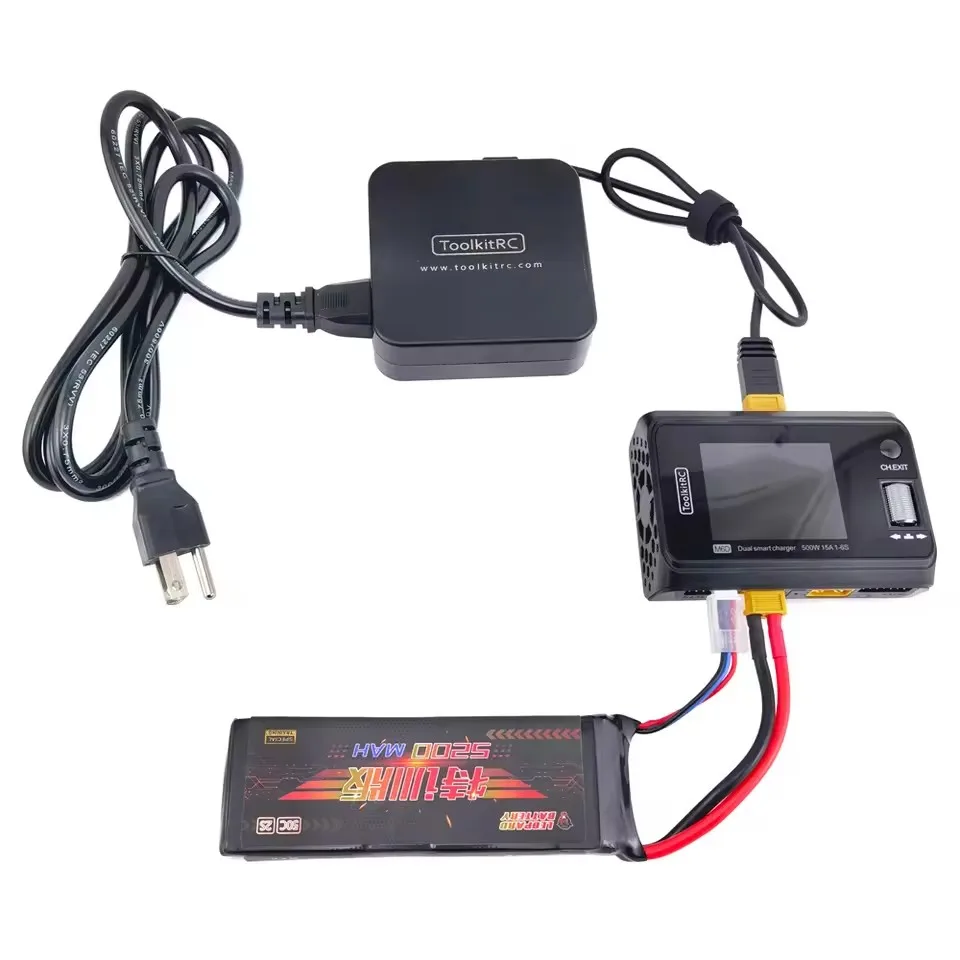 Toolkitrc adp100 100w 20v fonte de alimentação com adaptador de saída xt60 para m6d m6 m7 m6dac isdt q8 q6 gt power hota htrc skyrc carregador