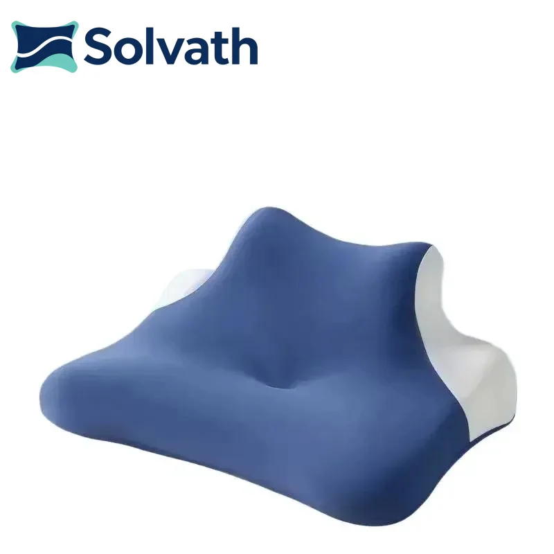 Solvath Deep Sleep Memory Cotton Sleeping Pillow Ergonomic Comfort Body Positioner Bed Pillow
