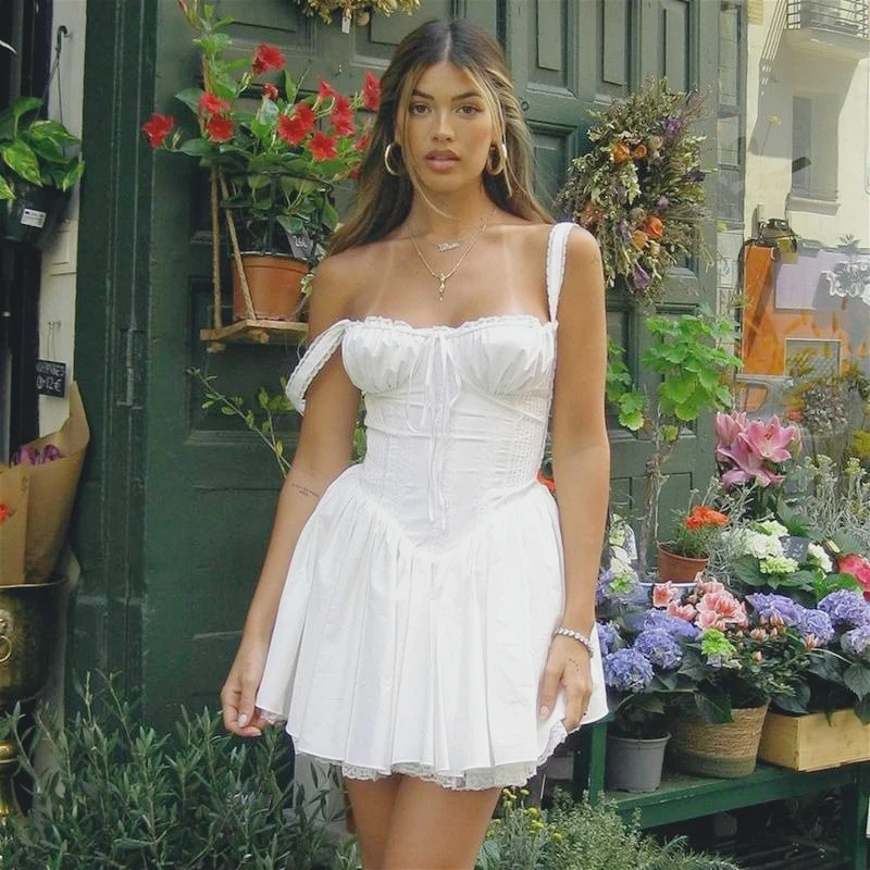 

Europe, America 2025 Sexy Princess Short Skirt Waist Suspender Skirt Pure Wind Strap Dress Cross-border Fashion Women's Clothing