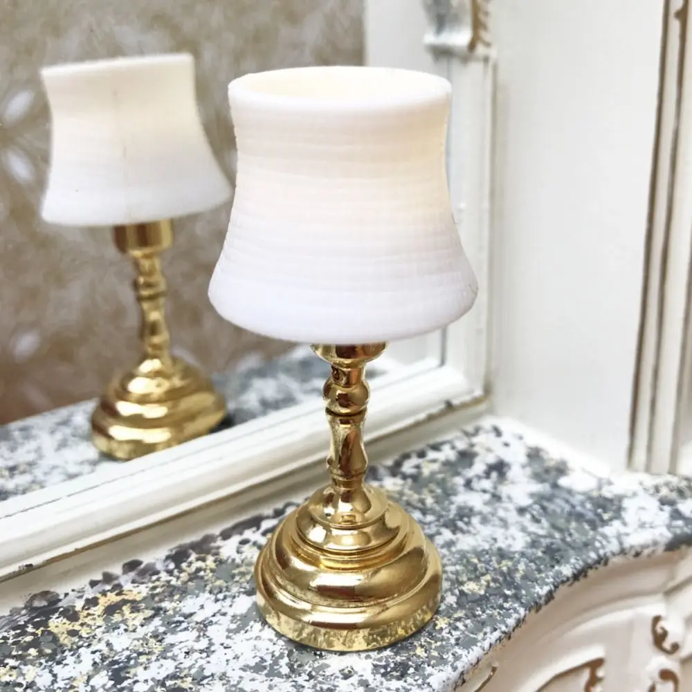 Retro Playing House Mini Furniture Dollhouse Light Floor/Ceiling/Wall Lamp Doll Accessories Miniature Chandelier