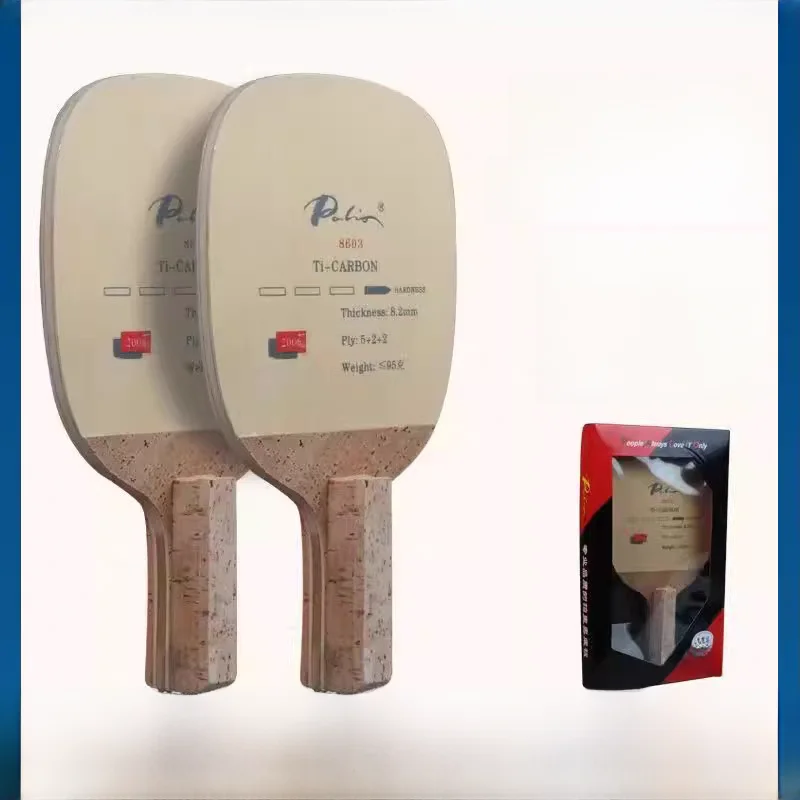 palio-8603-titanium-carbon-table-tennis-paddle-baseboard-japanese-style-attacking-middle-far-table-pine-wood-full-wood