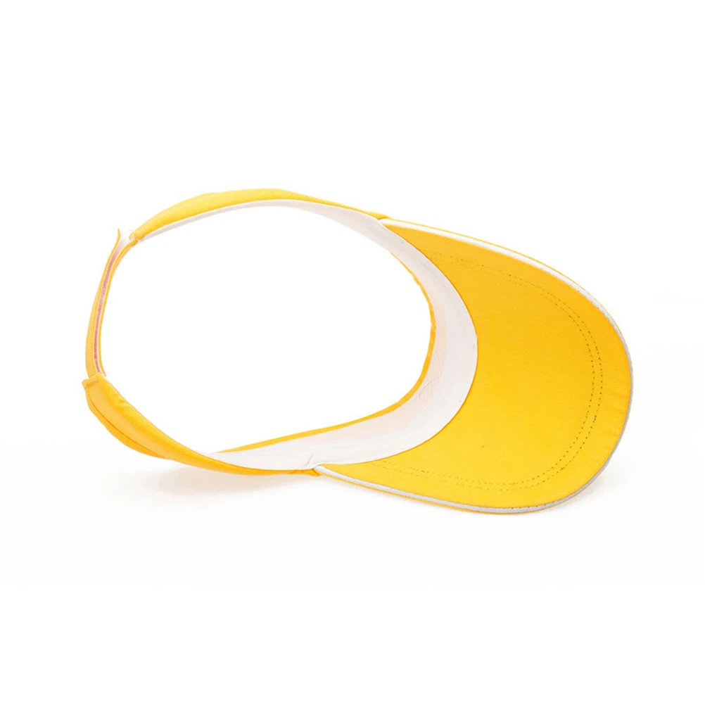 

Adjustable Sports Sun Hat Uv Protection Lightweight Visor Cap Outdoor Summer Hat For Men Women Black Yellow
