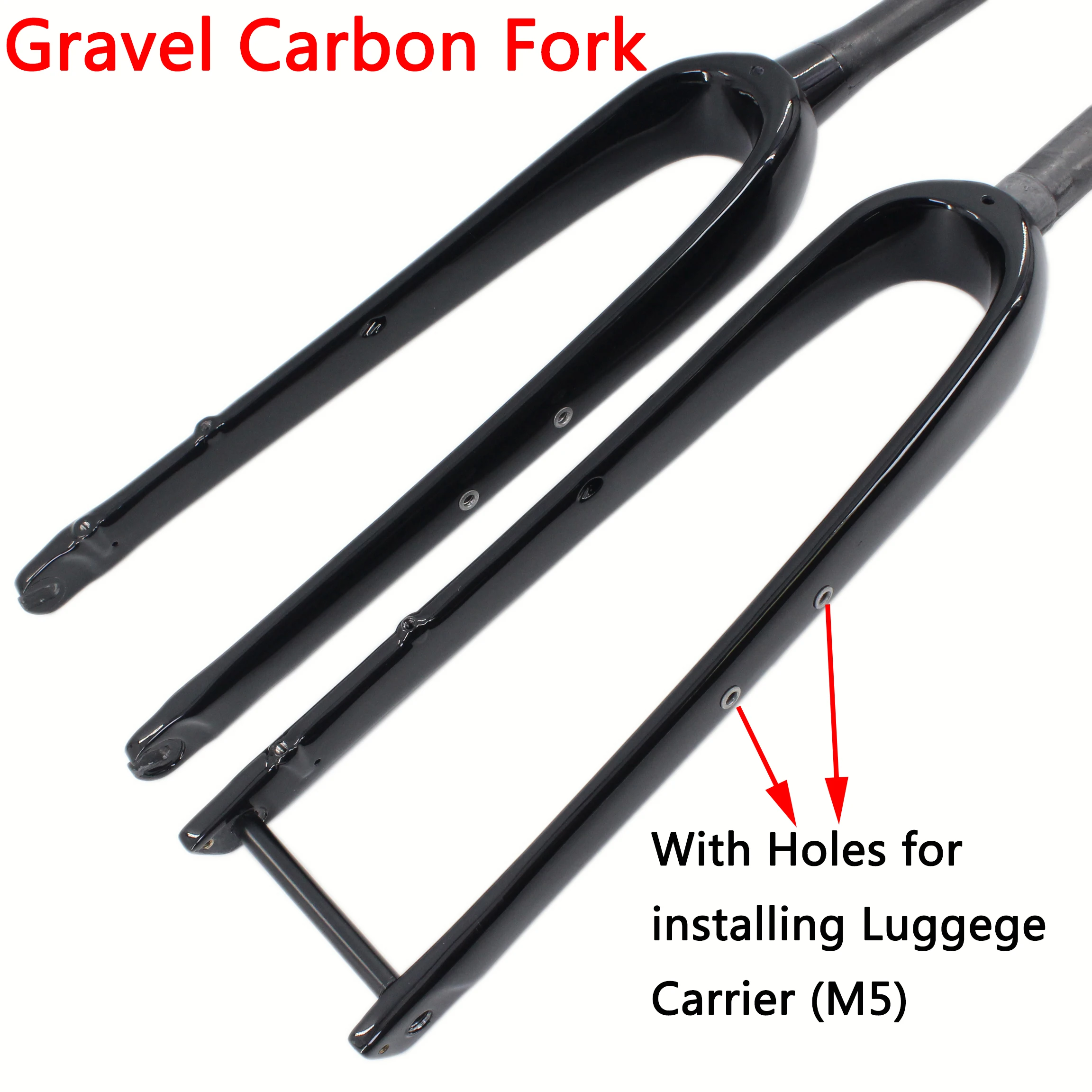 New 700C Gravel Road Bike Full Carbon Fibre Cyclocross Travel Bicycle Flat Disc Brake Front Fork With Hole For Luggage Carrier