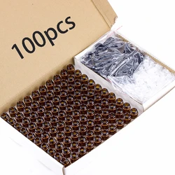 100pcs essential oil bottle gift box, 3ml brown glass split bottle with throttling hole - suitable for travel and storage