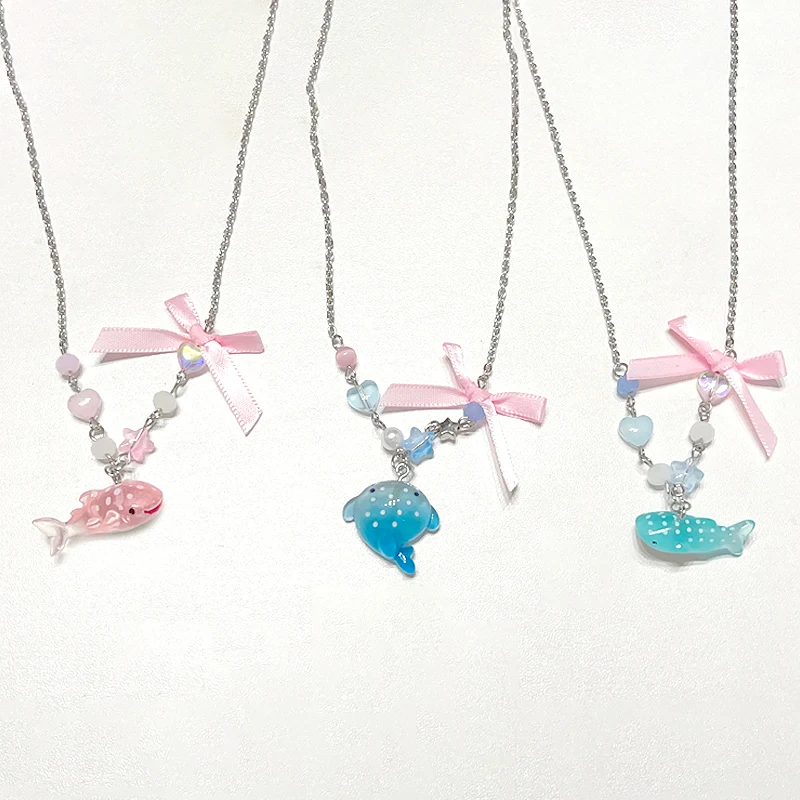 القرش القوس قلادة Y2K مجوهرات هدية 1PCS