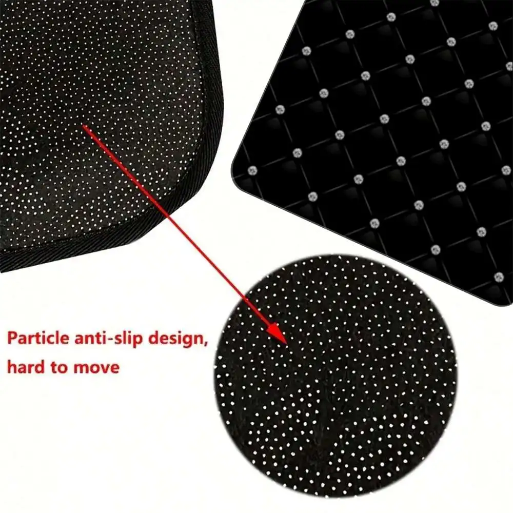 4-Pack White Polka Dot Full-Cover Car Mats - Soft Easy Clean, XPE Anti-Slip, All-Season, Fits SUVs, Christmas Gift