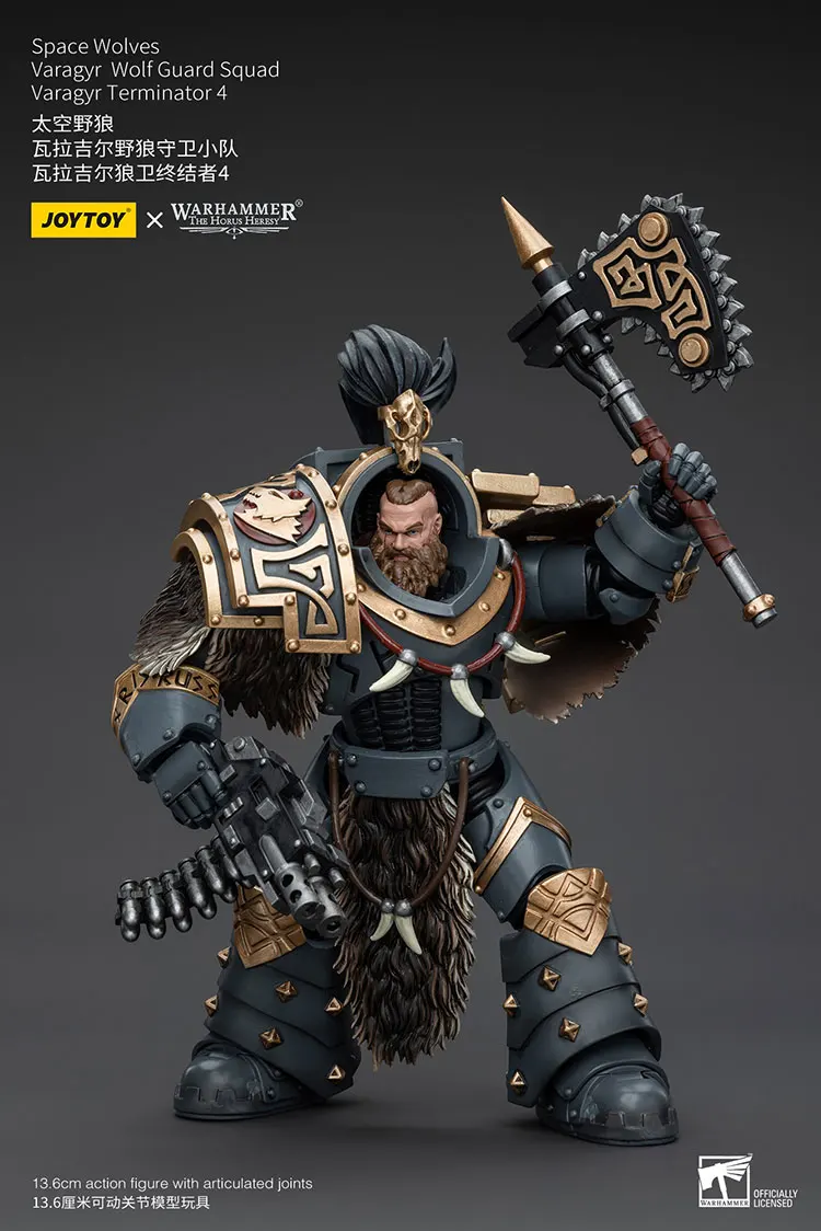 JOYTOY Warhammer "The Horus Heresy" Space Wolves Varagyr Wolf Guard Squad Varagyr Terminator 4 Action Figures Collezione di bambole