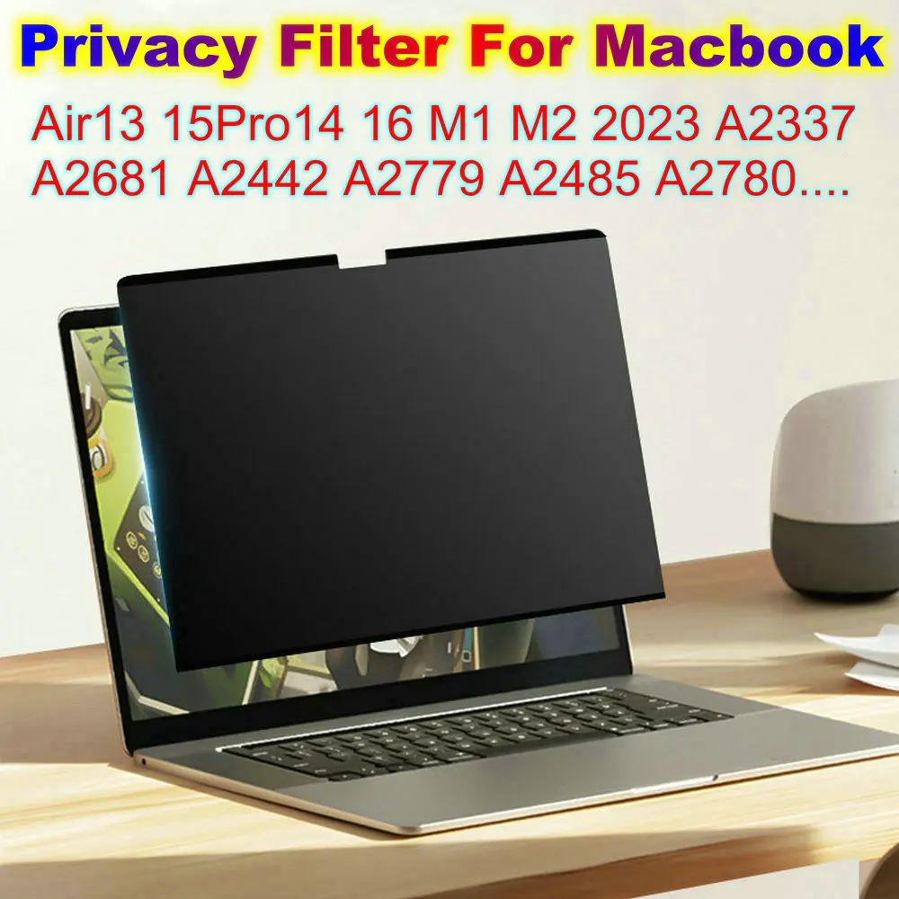 For Macbook Air13 15Pro14 16 M1 M2 2023 A2337 A2681 A2442 A2779 A2485 A2780 Anti-peeping Screen Protector For Laptop Computer