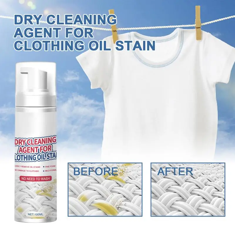 Down Jacket Agente Detergente para Roupas, Removedor de Manchas Eficaz, Sem Lavagem, 100 ml/Lot