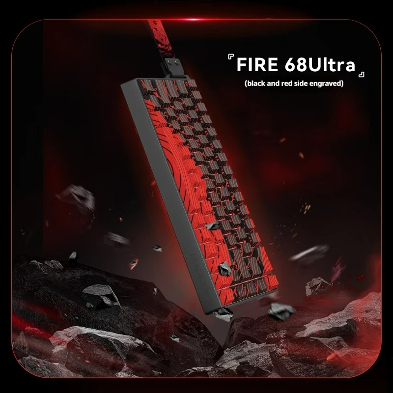 Imagem -06 - Teclado Interruptor Ultra Magnético 8k Teclado com Fio Gaming Gatilho Rápido Rt0.01 mm Teclado Personalizado Acessórios pc Madlion-fire68