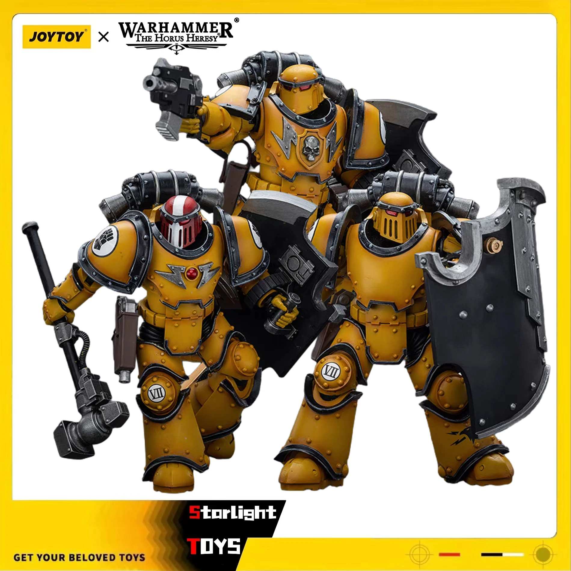 

JOYTOY 1/18 Фигурка Warhammer 40K Имперские кулаки Легион MkIII Breacher Squad Модель игрушки в подарок