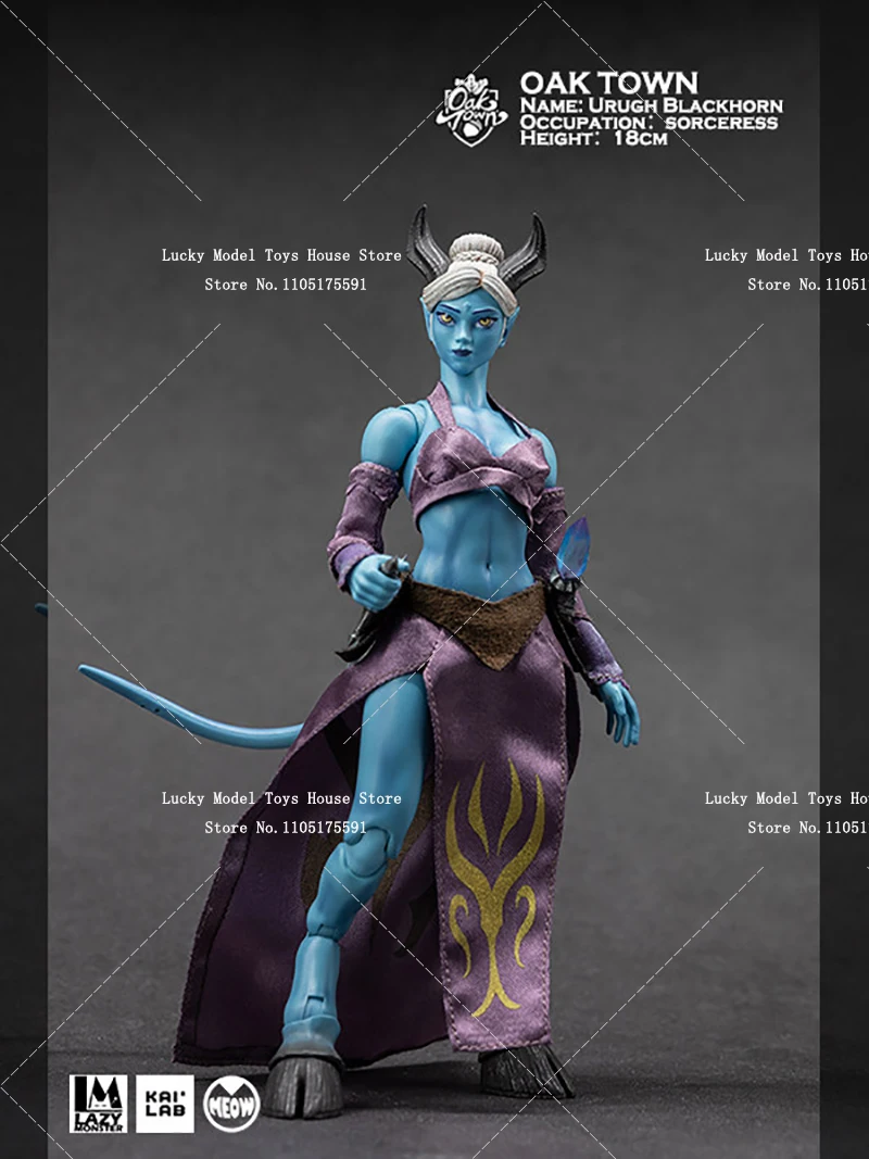 1/12 Green Hair Assassin Berlia Darkmoon Blackhorn Urugh Sorceress Fairy Female Action Figrue Oak Town Simulation 6inch Soldier
