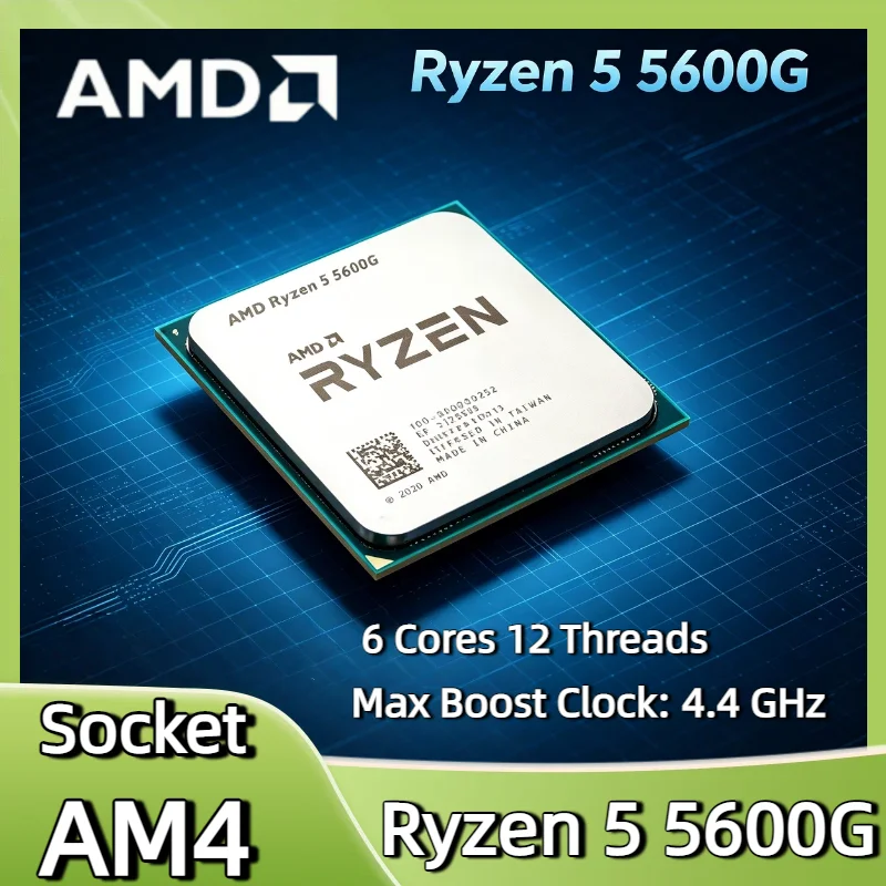 AMD Ryzen 5 5600G R5 5600G CPU 6 Core 12 Thread 4.4GHz Unlocked