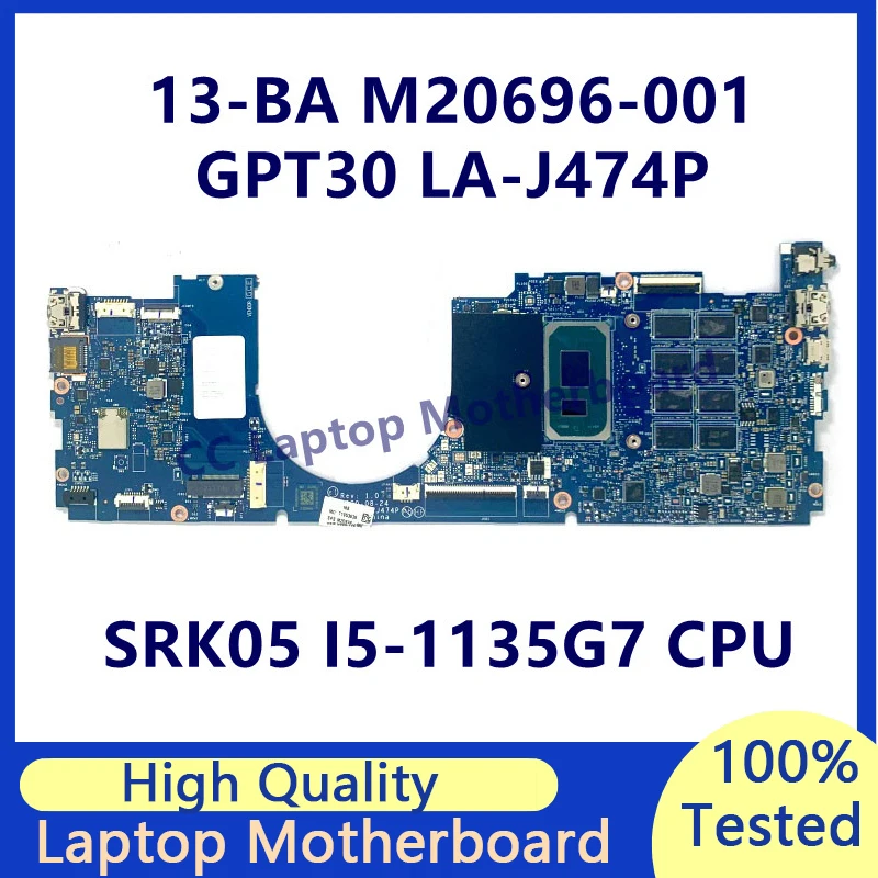 Laptop Motherboard para HP, M20696-001, M20696-501, M20696-601, M20696-601, com SRK05, I5-1135G7, CPU, GPT30, LA-J474P, Trabalhando Bem, Trabalhando Bem