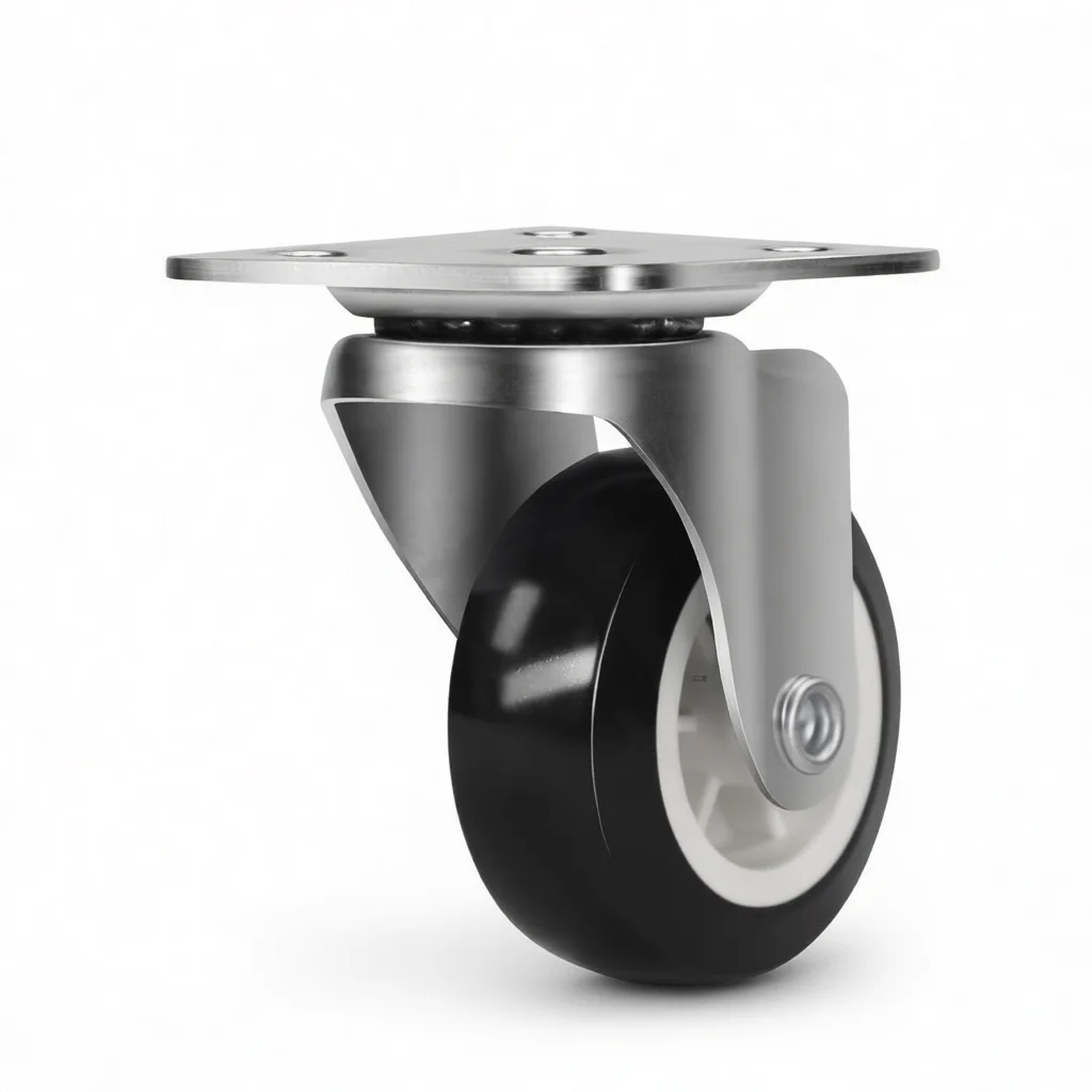 Silent Rubber Caster Wheels 1 3 Inch Replacement Rollers For Furniture Cart With Swivel Brake Durable Mute Trolley Castors