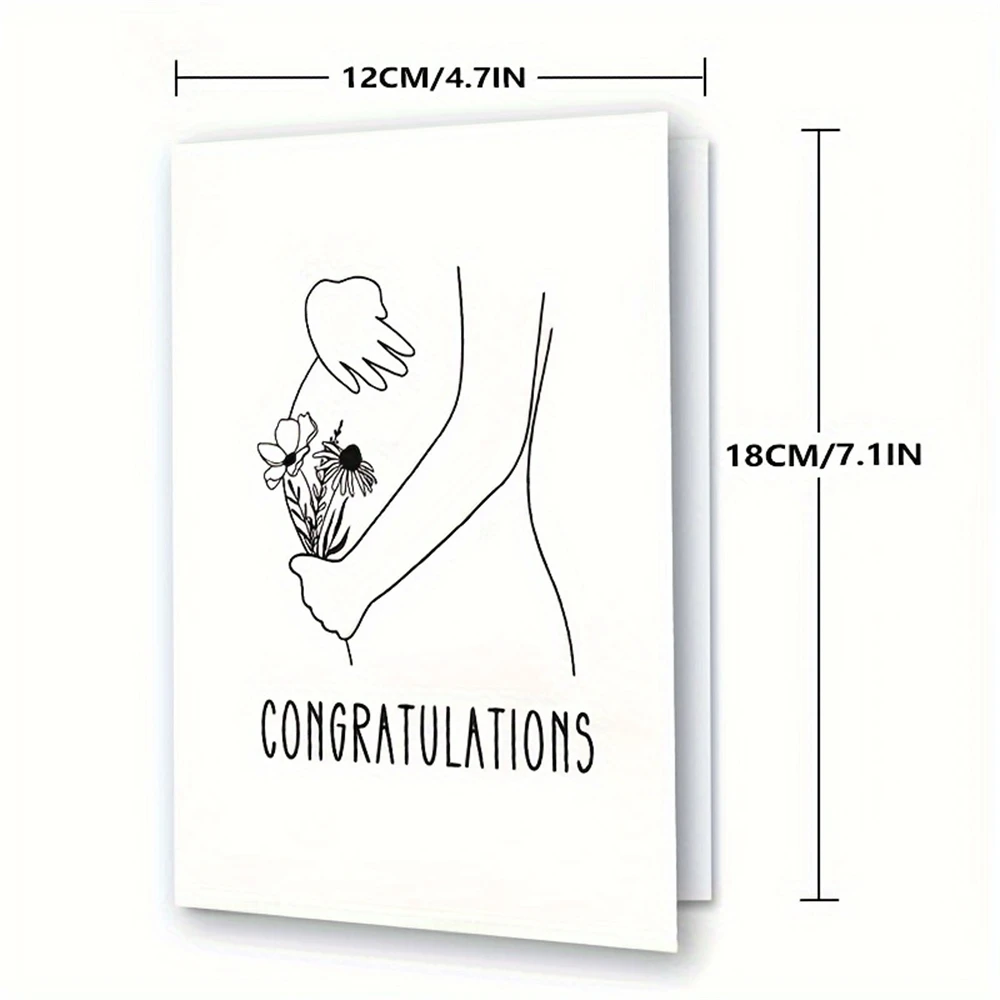 1PC Congratulations Card Pregnancy Card New Baby Card Baby Shower Greeting Card Baby Card Expecting Card Pregnant Card