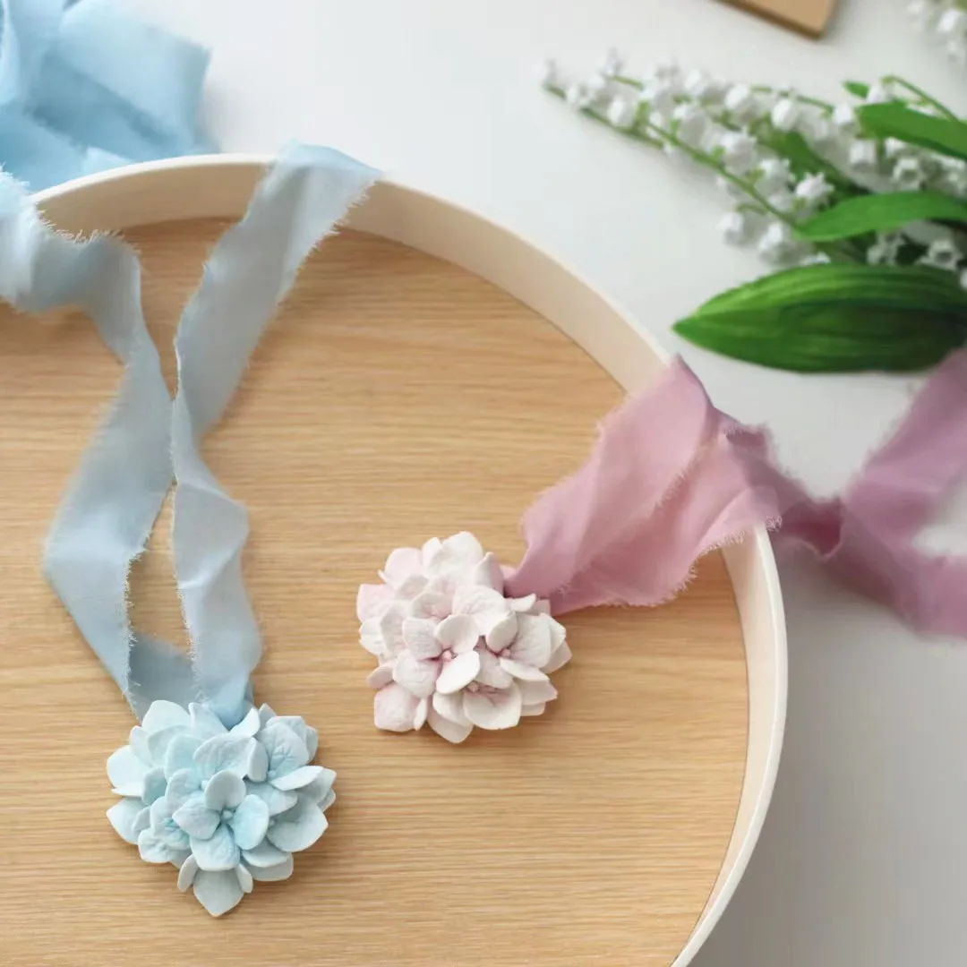 Love shape Hydrangea Flower Silicone Mold Aromatherapy plaster Mold fondant cake Mold DIY Soap Mold