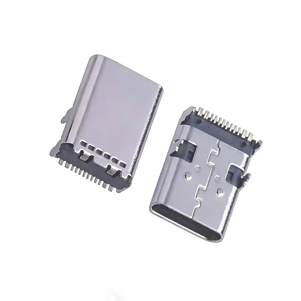 TYPE-C16Pin Female Base Board Four Leg Insertion Board Horizontal Surface Mount Female Head 16P Extended Version