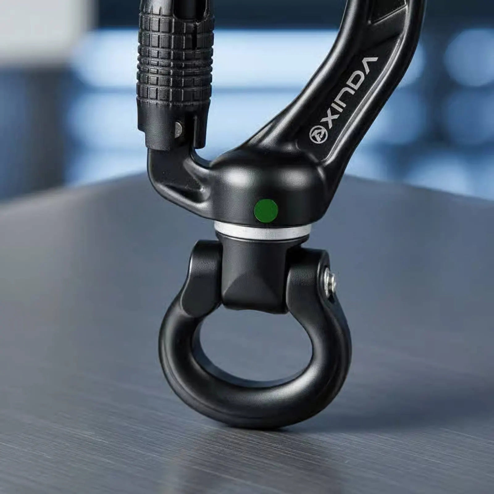 

Rotating Locking Carabiner Automatic Lock Rescue Swivel Hook Rotating Carabiner Heavy Duty Safety Connector 26 26 kN Strength