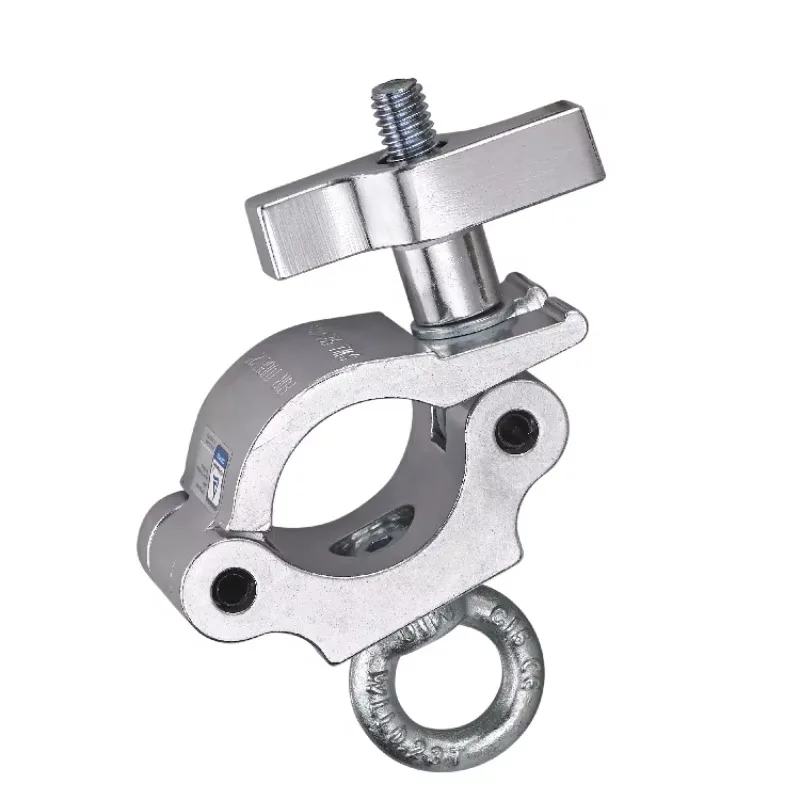Customizable 【Durable Using】Width 50mm Truss O Clamp Pro Half Coupler Truss Clamp With Eyebolt With D Handle, Fit For OD 50 Mm S