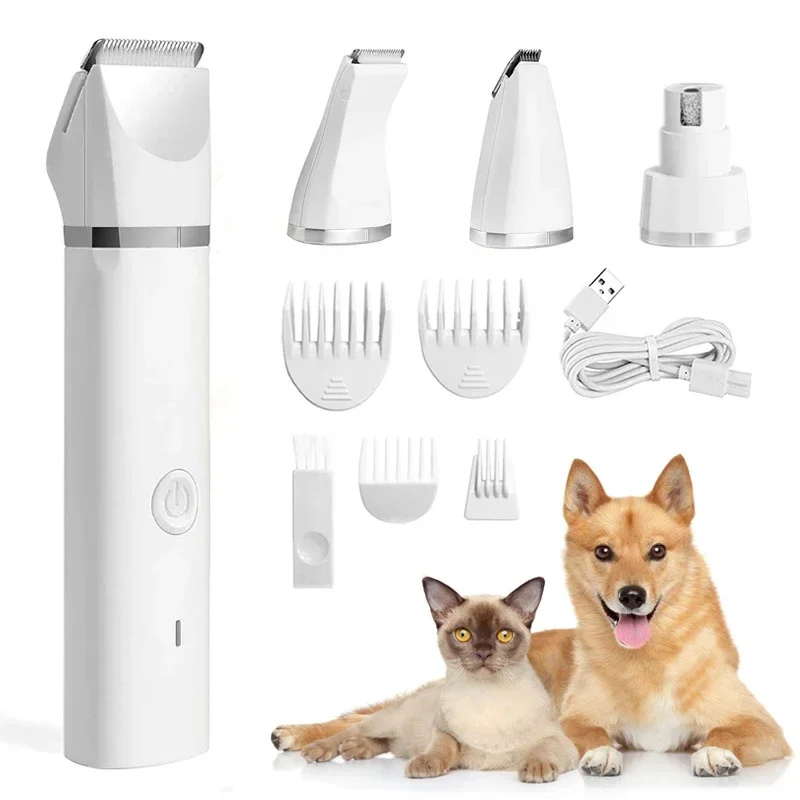 Profession pet cleaning & grooming products Rechargeable Dog Hair Trimmers Cat Pet Hair Clipper Waterproof pet nail grinder