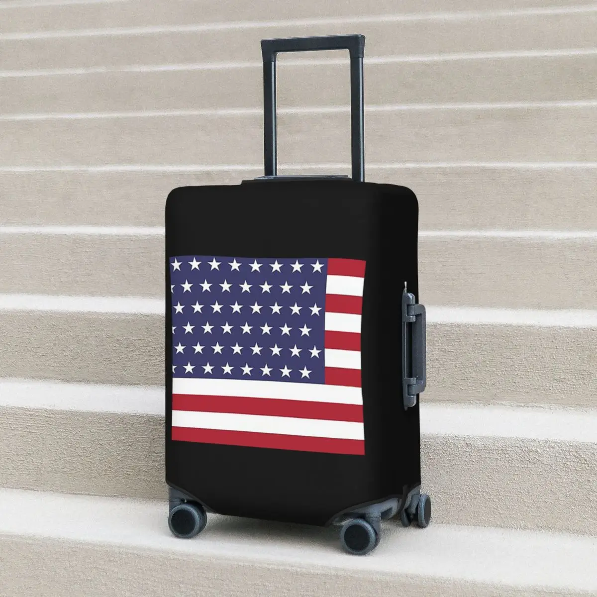 Bandeira americana design gráfico mala capa proteção elástica viagem bagagem protetor capas para 18-32 Polegada