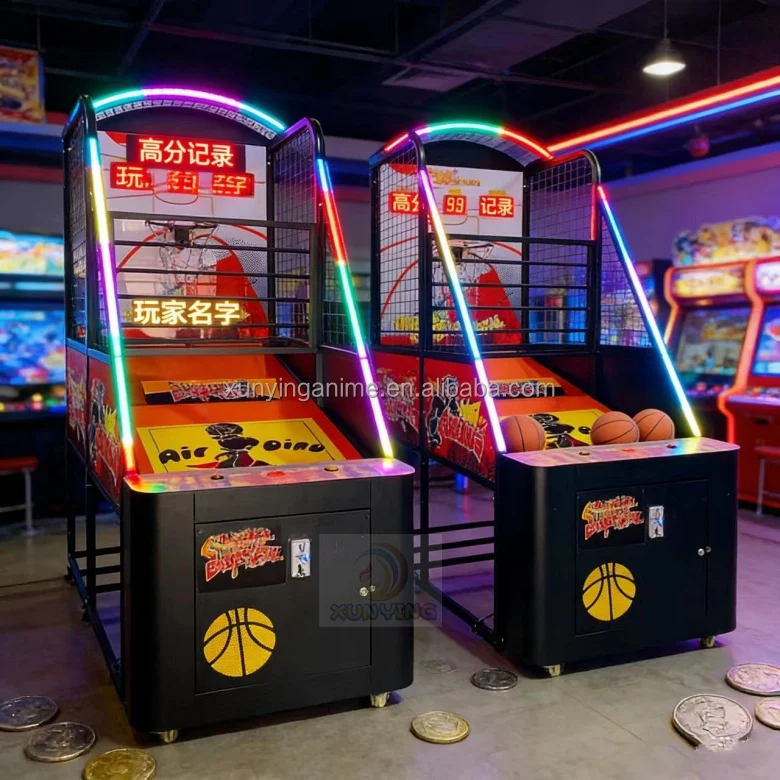 Basketball Machine Electronic Scoring Device Amusement Arcade Basketball Game Machine Automatic Basketball Shooting Machinepromo