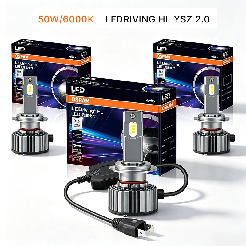 OSRAM H7 H4 H8 H11 LED Bulbs CANbus No Error 9005 HB3 9006 HB4 9012 Fog Light 6000K White 12V Auto 50W Tuning Car Lamps Super