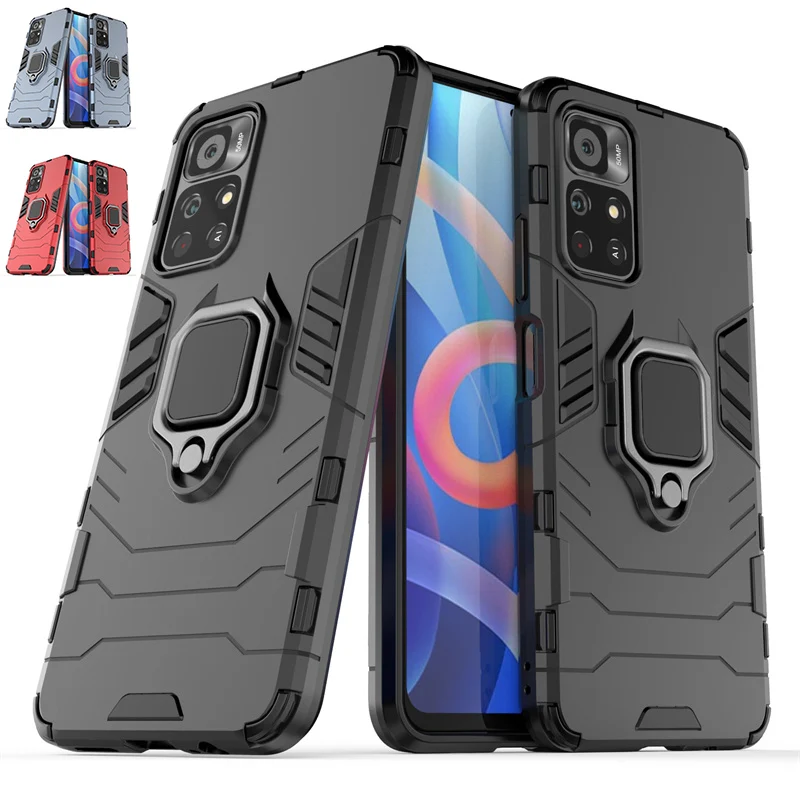 For Xiaomi Redmi Note 11S 5G Case Cover Redmi Note 11S 11 Pro Plus Capas Magnetic Metal Holder Cover For Redmi Note 11S Fundas