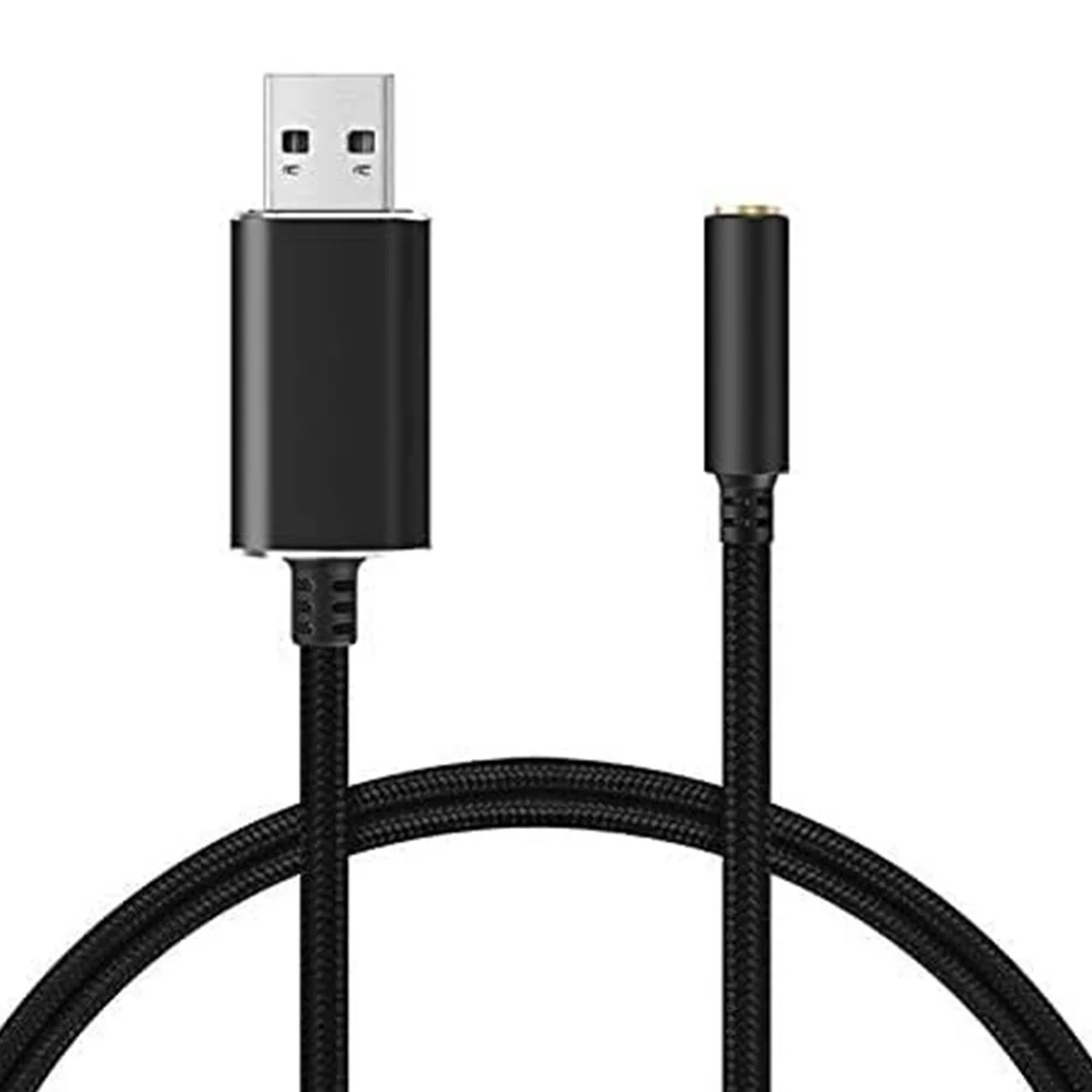 USB do 3.5mm Jack Adapter Audio z 3.5mm słuchawkami i wtyczka mikrofonowa dla okien, dla Mac, dla PS4, dla