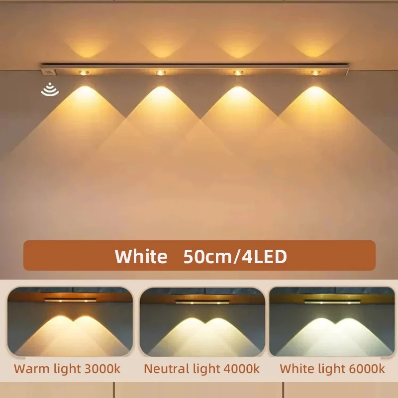 LED Sensor Lamp Cabinet Light Charging/plug-in Dual-purpose Motion Sensor Ultra-thin Lamp Kitchen Wardrobe decoration Lighting