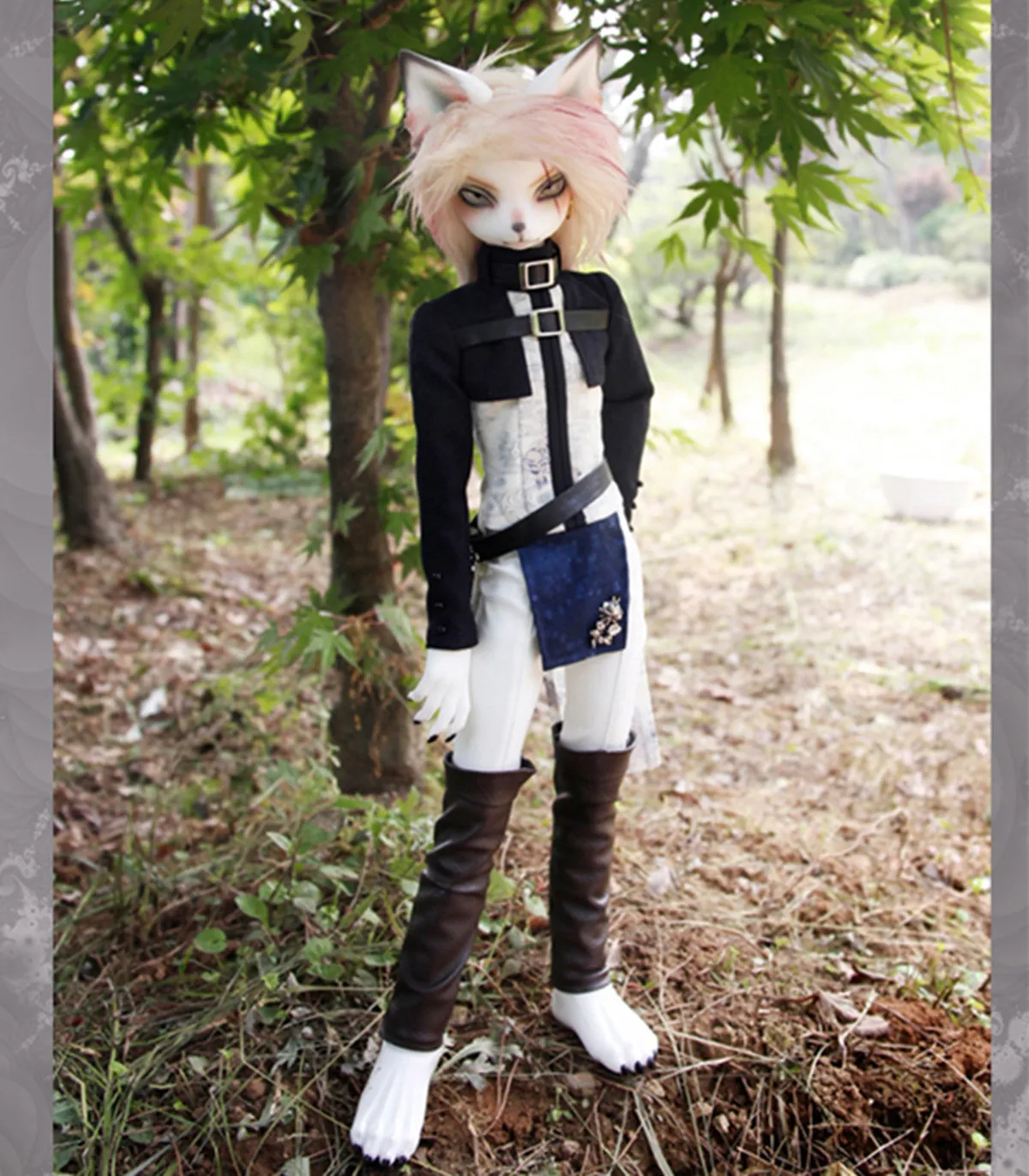 ตุ๊กตา BJD รุ่นใหม่ รูปสัตว์ หมาจิ้งจอก โอสการ์ ตัวมีกรงเล็บ ขนาด 1/4 ทำจากเรซิ่น ตุ๊กตา reborn แบบ free sd พร้อมแต่งหน้า