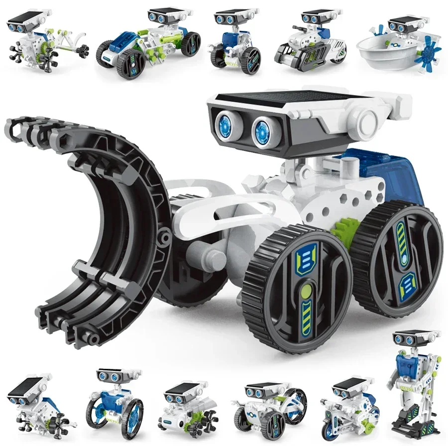 12 In 1 Science Solar Robot Kids Diy Building Powered Learning Tool Stem Education Games Technological Toys Children Gift