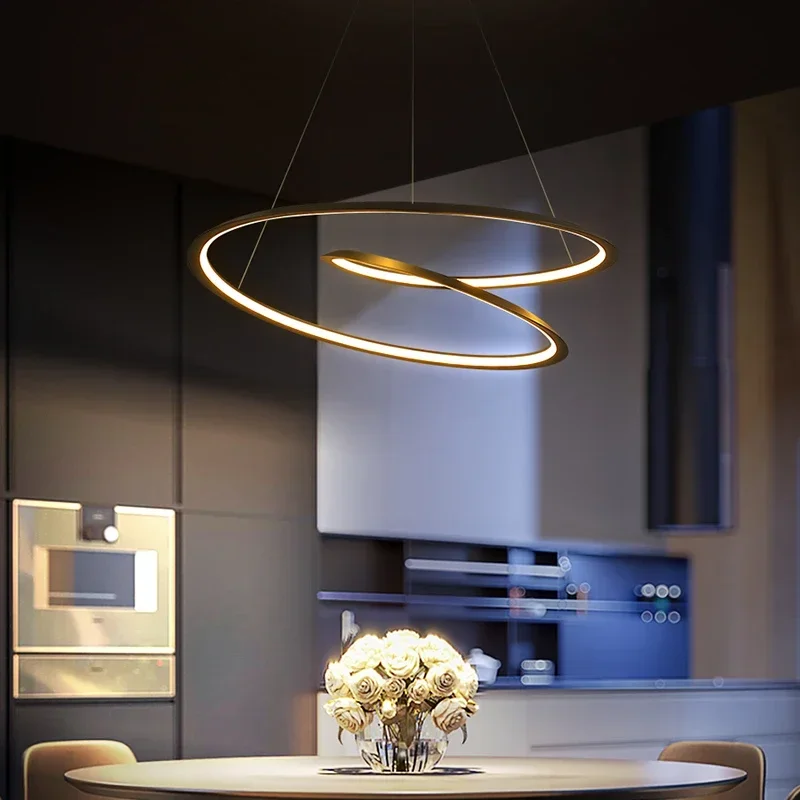 New Arrival Modern led Pendant lights for living room dining room Matte Black/White 90-260V hanging Pendant lamp