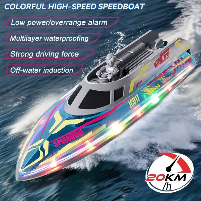 

Лодка с дистанционным управлением, игрушка, электрический трюк, скоростной катер 2,4G с подсветкой, высокоскоростная радиоуправляемая гоночная лодка, корабль, водная яхта, детские игрушки, подарок