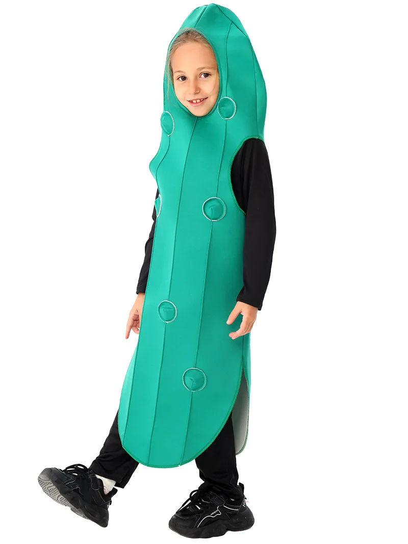 زي المخلل لجميع القديسين - ملابس مضحكة للأطفال البالغين متطابقة مع قبعة، هدية تنكرية للعائلة