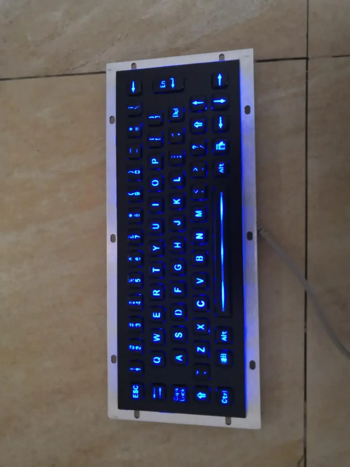 

Custom IP65 Waterproof Stainless USB Metal Keyboard Keypad With Trackball Touchpad For ATM Kiosk Industry Use DESK Accessory