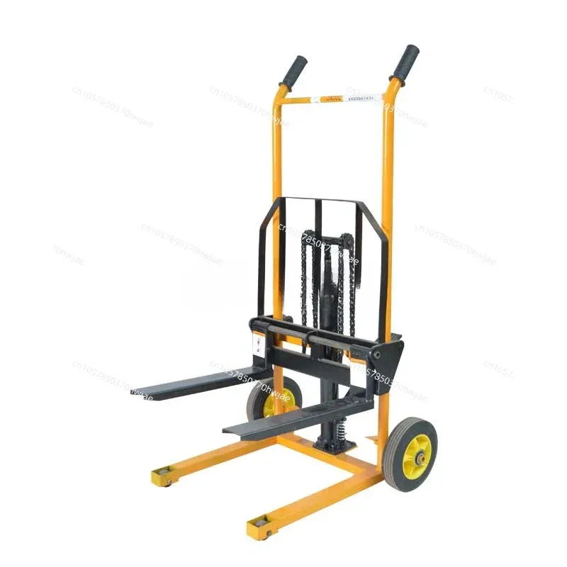

Carretilla elevadora Manual hidráulica pequeña, apilador Manual en miniatura, carga y descarga doméstica ligera, camión