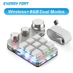 USB Custom Keyboard Volume Button Knob Programming Macro Gaming Photoshop Hotswap Keypad Mechanical Red Switch BT Keyboard 9 Key