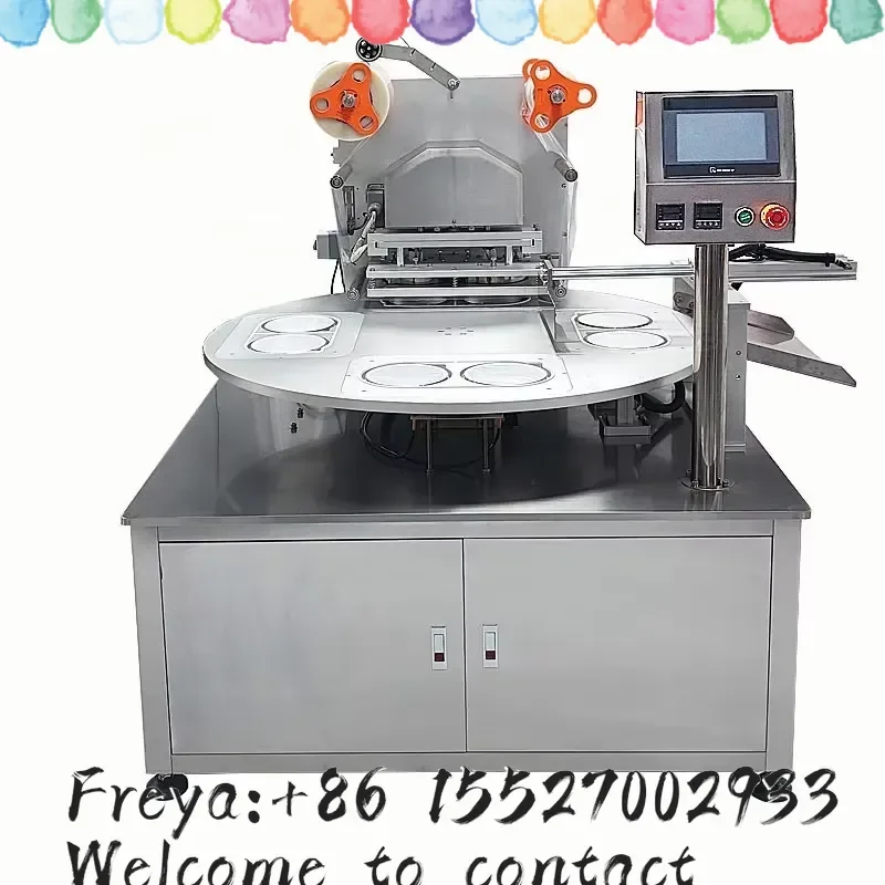 Plastic Cup Filling Machine Jam Cheese Rotary Disc Packaging and Sealing Production Line