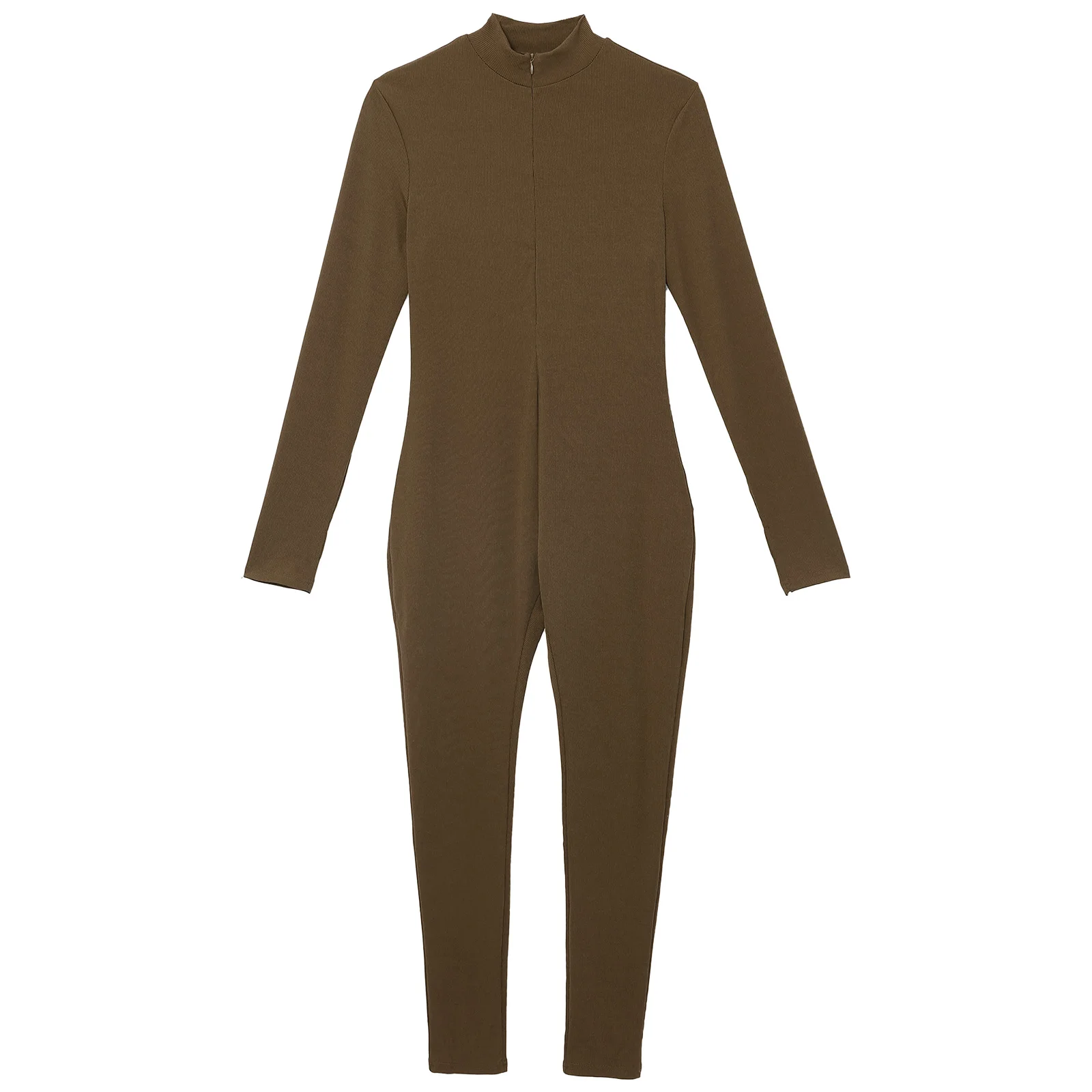 

Мужской спортивный комбинезон с длинными рукавами и штанинами, на молнии спереди, эластичный, однотонный, для тренировок и йоги