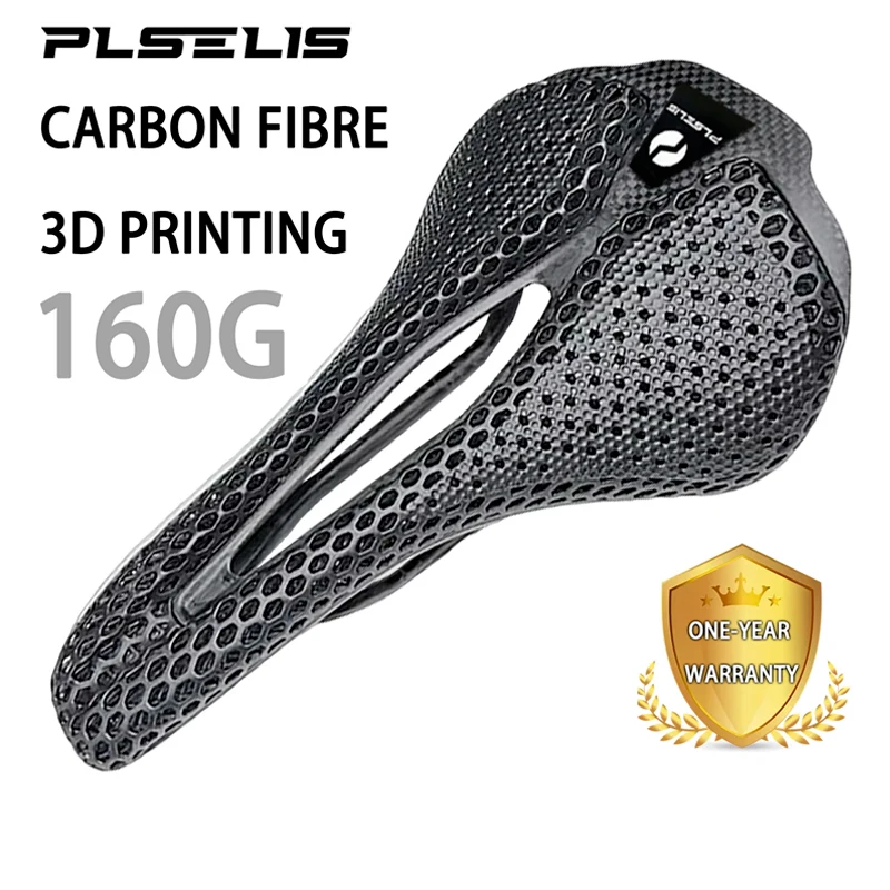Plselis Vollcarbon-Sattel 3D-Druck Fahrradsitz Rennrad-Sattel Fahrradzubehör Leichter Komfortabler Sitz