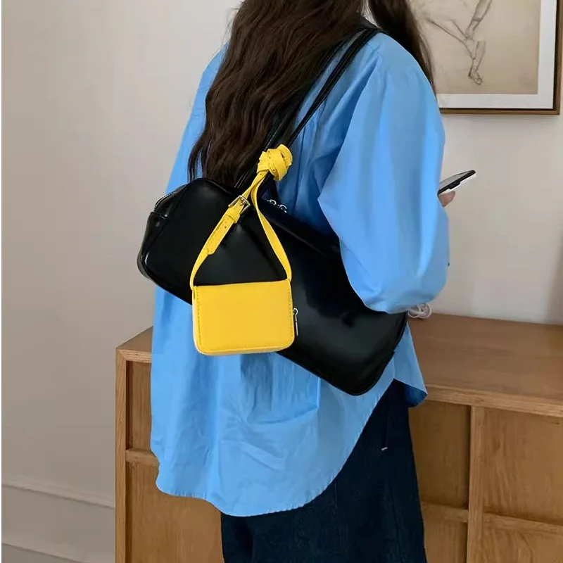 2024 Fashion Women Mini Waist Packs Simple Ladies Leather Waist Bags Small Shoulder Crossbody Bags Korean Solid Color Handbags